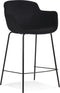 Alterego Mini Larissa - Zwarte Velvet Barkruk - 59x54x97,5cm
