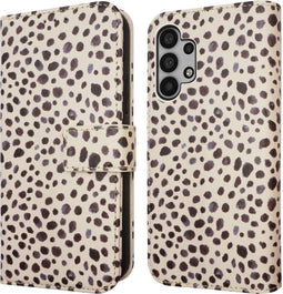 iMoshion Hoesje Geschikt voor Samsung Galaxy A32 (5G) Hoesje Met Pasjeshouder - iMoshion Design Bookcase smartphone - Meerkleurig / Black And White Dots