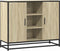 vidaXL - Dressoir - 92x35x76 - cm - bewerkt - hout - sonoma - eikenkleurig
