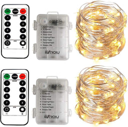 Gezellige Binnenverlichting Set – 15m LED Kerstlichtjes – Warm Wit met Afstandsbediening en Timer