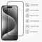 Accezz iPhone 15 Pro Max - Gehard Glas Full Cover Screenprotector - 9H krasbestendig - Zwart