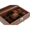Doos-Juwelenkistje Home ESPRIT Bruin Polyurethaan Kristal Hout MDF 25 X 16,5 X 8,5 CM