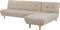 ALSTEN - Hoekslaapbank - Beige - Linkerzijde - 257 cm - Polyester