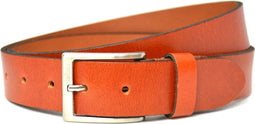 Heren Riem volnerf Leer Cognac - 3.5 cm Breed - Broekriem - Nette Riem - Pantalon Riem - Maat: 105 / Totale lengte riem 120 cm - Echt Leer