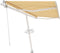 vidaXL - Luifel - vrijstaand - automatisch - 400x300 - cm - geel - en - wit