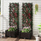 Coast Plantenbak met Klimrek 80 × 40 × 126 cm – Zwart – Verhoogde Bloembak met