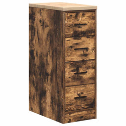 vidaXL - Garagekast - 30x51x85 - cm - massief - grenenhout - gerookt - eiken