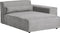 HELLNAR - Chaise longue - Grijs - Linkszijdig - Polyester