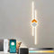 Moderne zwarte LED wandlamp 17W dimbaar met afstandsbediening, 65 cm