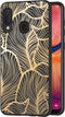 imoshion Hoesje Geschikt voor Samsung Galaxy A20e Hoesje Siliconen - imoshion Design hoesje - Goud / Zwart / Golden Leaves
