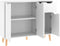 vidaXL - Dressoir - 90x30x72 - cm - bewerkt - hout - wit