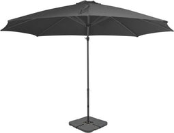 vidaXL - Parasol - met - draagbare - voet - antracietkleurig