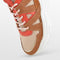 PS Poelman Year - Dames Leren Chunky Runner Sneaker - Suéde en Mesh - Bruin Beige Rood - Maat 36
