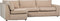 WOOOD Freek Hoekbank Links - Polyester - Warm Beige - 80x284x175