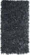 MUT - Shaggy vloerkleed - Zwart - 80 x 150 cm - Leer