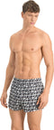 PUMA SWIM MEN WAVE AOP SHORT SHORTS - Golvende print - Wit/Zwart