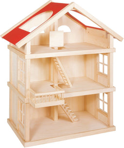 Goki Houten Poppenhuis XL - Poppenhuis - 3 verdiepingen - Multi
