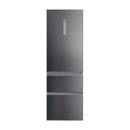 Haier HTW5618CNMG - Koelvriescombinatie - 360 liter - No Frost - Zilver
