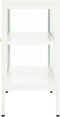 vidaXL - Dressoir - 70x35x70 - cm - staal - en - glas - wit