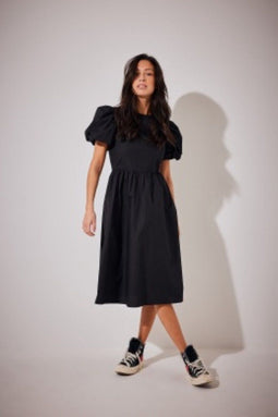 NA-KD Puff Sleeve Midi Dress - Dames Jurk - Maat 42 - Lange mouwen