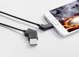 Renkforce USB-kabel USB 2.0 USB-A stekker, USB-micro-B stekker 1.00 m Zwart RF-3376020