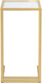 vidaXL - Computer - bijzettafel - 50x35x65 - cm - gehard - glas - transparant