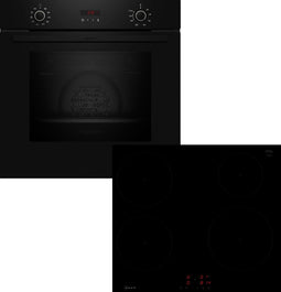 NEFF BX46PIB0 - Inbouw oven + keramische kookplaat - Pyrolyse-zelfreiniging - Zwart (set)