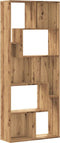 vidaXL - Boekenkast - 67x24x161 - cm - bewerkt - hout - artisanaal - eikenkleurig