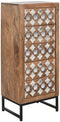 Ladenkast Home ESPRIT Bruin Zwart Zilverkleurig Mangohout Spiegel Indiaas 45 x 35 x 105 cm
