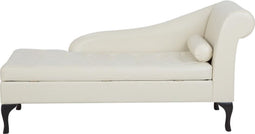 PESSAC - Chaise longue - Beige - Rechterzijde - Kunstleer