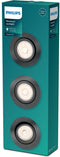 Philips Donegal - Inbouwspot - 3-lichts - Grijs - Rond (3 stuks)
