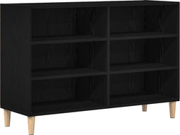 vidaXL - Dressoir - Zwart - Eiken - 103,5x35x70 - cm