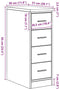 vidaXL - Garagekast - 30x51x85 - cm - massief - grenenhout - zwart