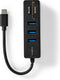 Nedis CCGB64250BK01 - USB-C Hub - 3x USB 3.2 Gen 1 - Aluminium