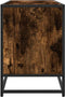 vidaXL - Tv-meubel - 150x35x41 - cm - bewerkt - hout - metaal - gerookt - eikenkleurig