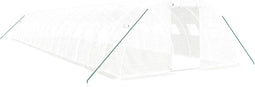 vidaXL - Tuinkas - met - stalen - frame - 64 - m² - 16x4x2 - m - wit