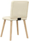 vidaXL - Eetkamerstoelen - 2 - st - stof - crèmekleurig