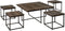 RENEW Via coffeetable set (5) - 90x90x45 40x40x38 - recl. teak wine