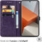 imoshion Hoesje Geschikt voor Xiaomi Redmi Note 13 Pro Plus (5G) Hoesje Met Pasjeshouder - imoshion Mandala Bookcase - Paars
