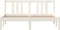 vidaXL - Bedframe - massief - hout - wit - 140x190 - cm