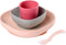 Béaba Silicone Maaltijdset - Kinderservies - 4-delig - Zuignap Kom, Bord & Lepel - Roze