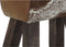 Kruk DKD Home Decor Zwart Hout Bruin Leer Wit (50 x 35 x 75 cm)