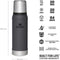 Stanley The Legendary Classic Bottle .75L - Thermosfles - Charcoal