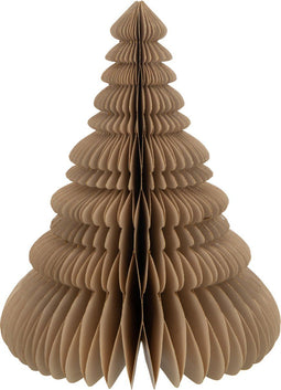 J-Line decoratie Kerstboom Vouwbaar - papier - beige - large - kerstversiering