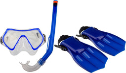 Waimea Duikset - Masker/Snorkel/Vliezen - Verstelbare maat 34-38 - Kobalt/Zwart