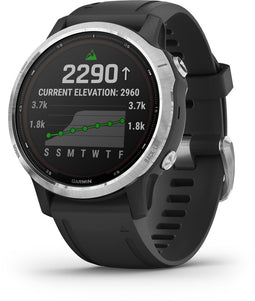 Garmin fēnix 6S Solar - GPS Smartwatch - Zonne-energie functie - Zilver (Zwart)