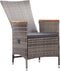 vidaXL - Tuinstoelen - 2 - st - met - kussens - poly - rattan - grijs