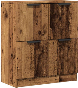 vidaXL - Dressoir - 60x30x70 - cm - bewerkt - hout - oud - houtkleurig