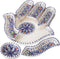 Khamsa dipping en serveerset-aardewerk en handgemaakt