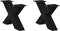 vidaXL - Salontafelpoten - 2 - st - X-vormig - 60x(30-31) - cm - staal - zwart